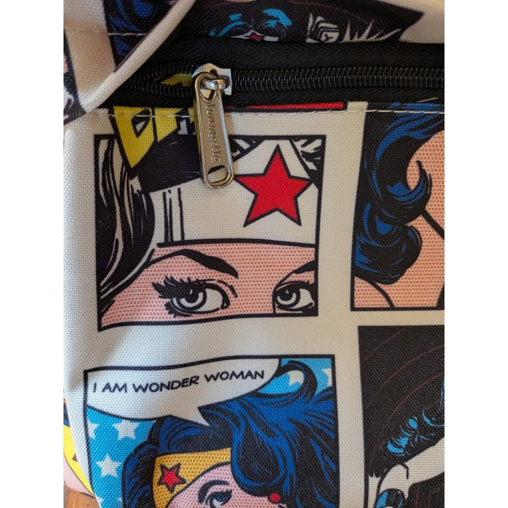 NWT Loungefly DC Comics Wonder Woman Comic Canvas Backpack Vintage‎ Print